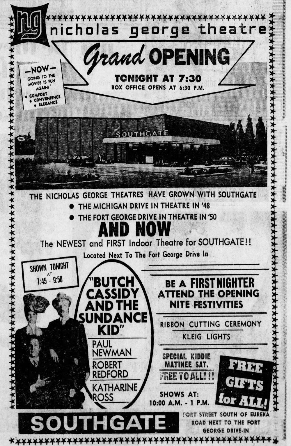 Southgate 4 - GRAND OPENING AD OCTOBER 1969